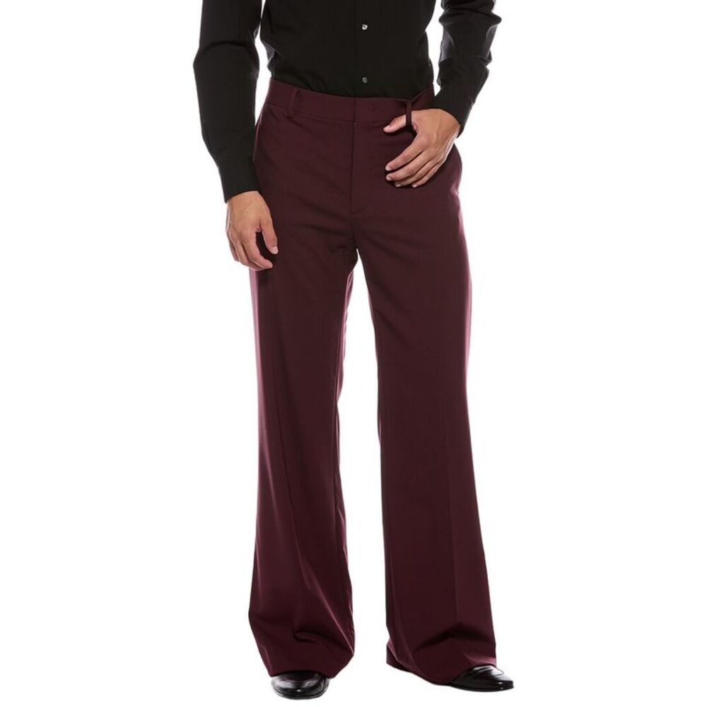 Valentino Mens  Wool-Blend Pant, Red